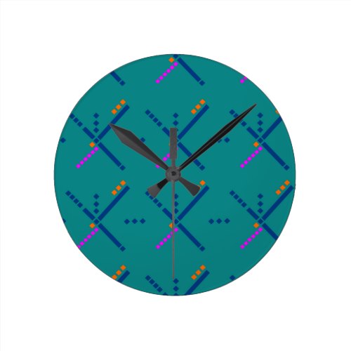 Portland Oregon PDX Airport Carpet Round Clock
