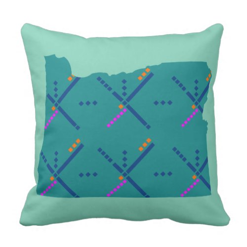 Portland Oregon PDX Airport Carpet Throw Pillow